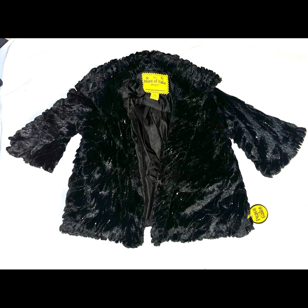 Peace of Cake Big Girls (4+) Size XL 12-14 black sequin jacket